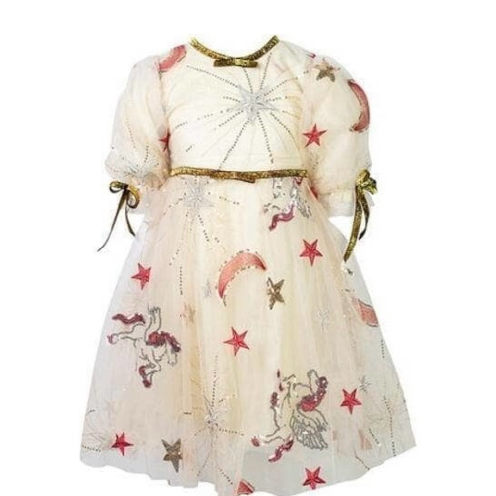 Lola and the Boys Golden Star Party Dress, size 6